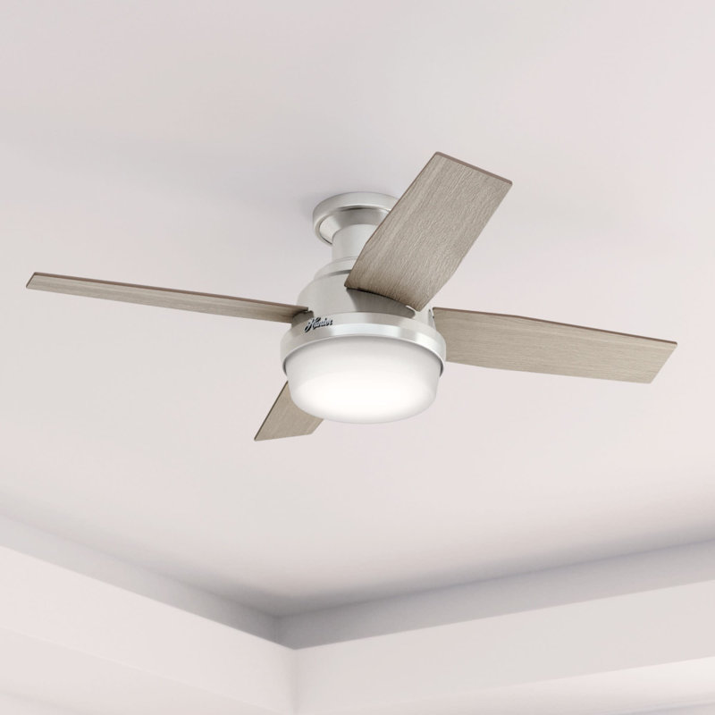 flush mount ceiling fan with light kit and remote